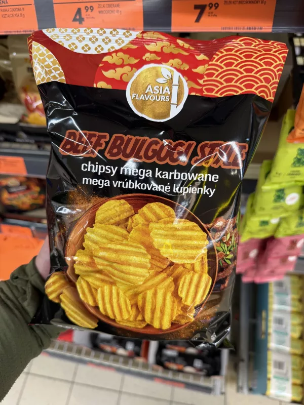 Asia Flavours Beef Bulgogi Style chipsy mega karbowane | 150g