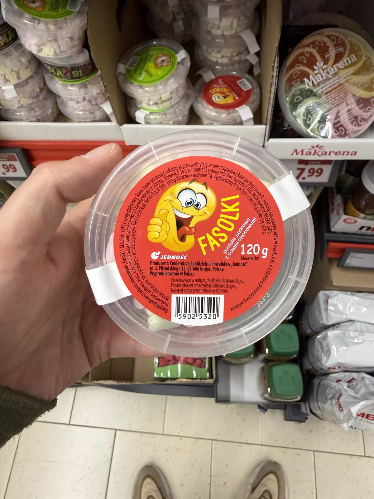 Jedność Fasolki pastylki pudrowe z sokami owocowymi | 120g