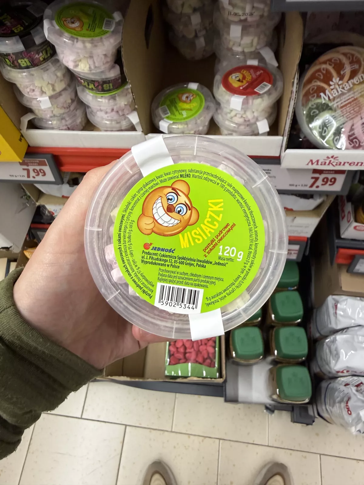 Jedność Misiaczki pastylki pudrowe z sokami owocowymi | 120g
