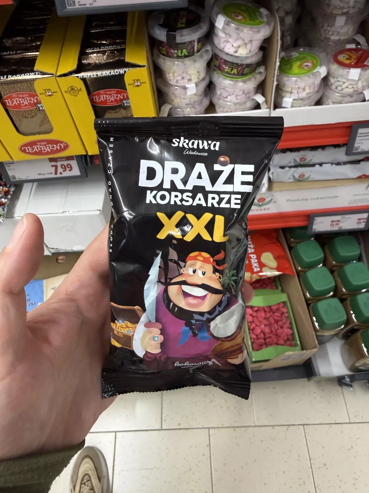 Skawa Draże Korsarze XXL kokosowe | 130g