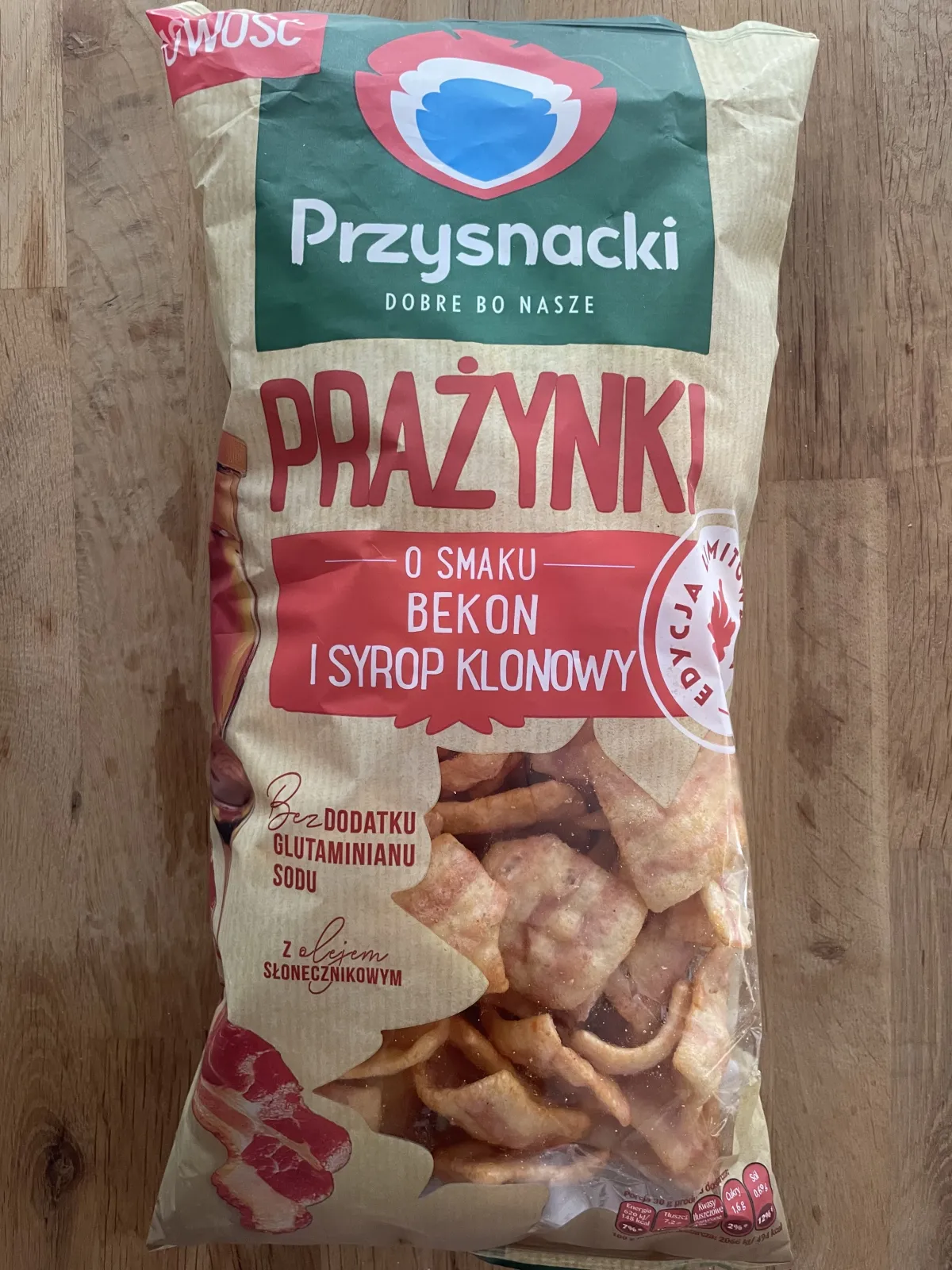 Przysnacki Prażynki o smaku bekon i syrop klonowy | 120g