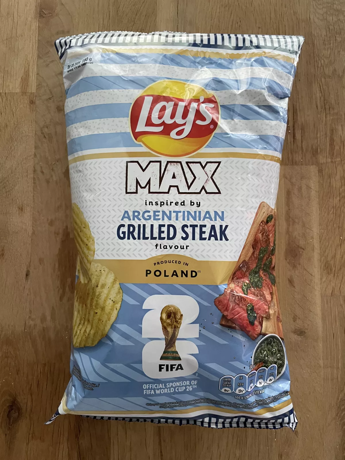 Lay’s Max Karbowane Argentinian Grilled Steak Flavour FIFA World Cup 26 | 190g